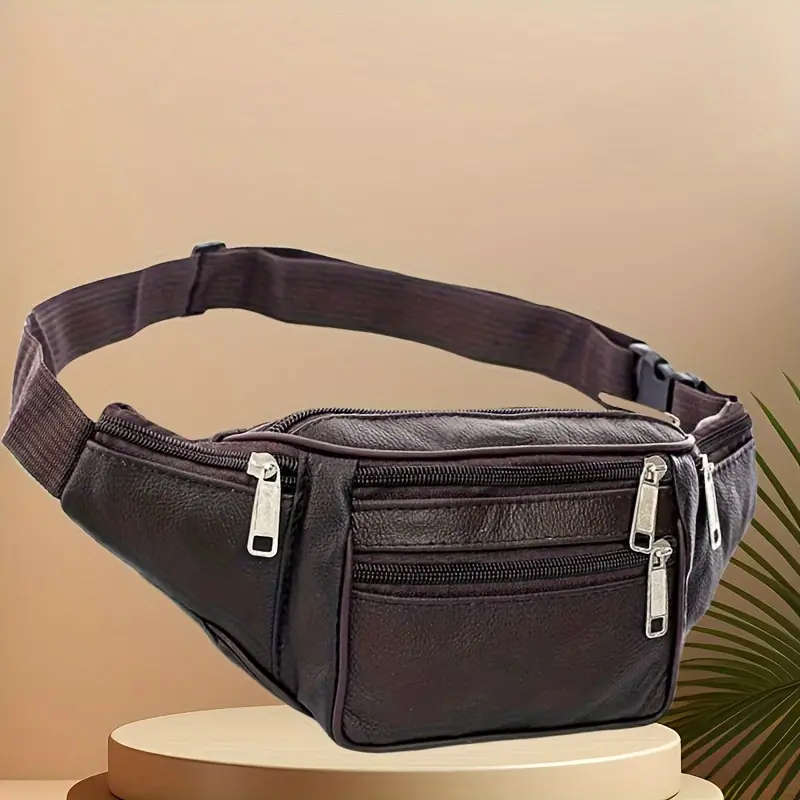 Mens Waist Bag Dark Coffee Color