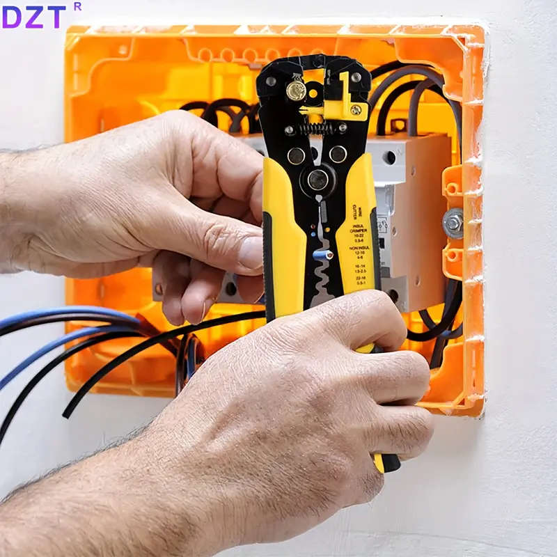1pc Multi-Functional Automatic Wire Stripper Self-Adjusting Cable Cutter with Comfort Grip Handles