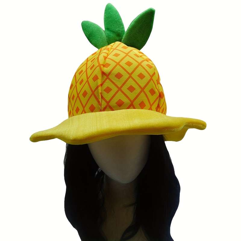 1pc Novelty Pineapple Party Hat Polyester Fabric Machine Washable Featherless No Electricit