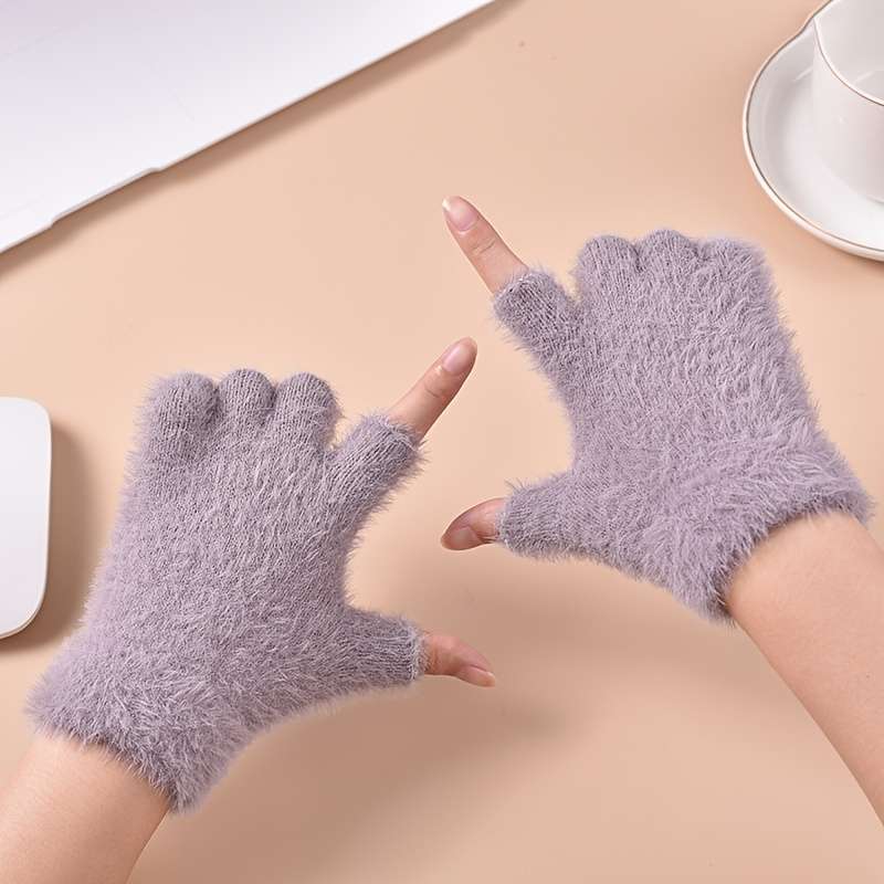 1 Pair Watermelon Red Warm Gloves