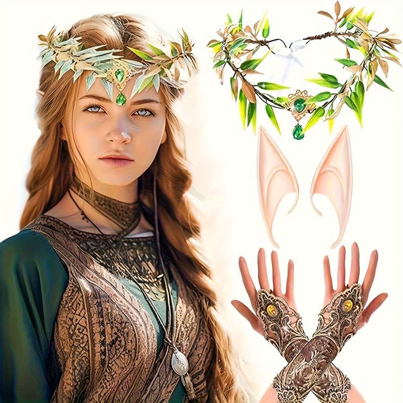 1 Pair 1Sets Baroque Elf Costume Kit