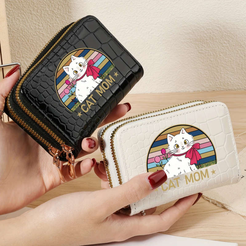 Fashionable Cute Cat Print Women's Short Wallet