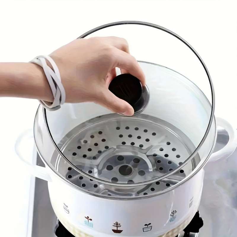 5pcs Stainless Steel Pot Lid Lifter Set Universal Pot Lid Handle Heat-Resistant Kitchen Gadg
