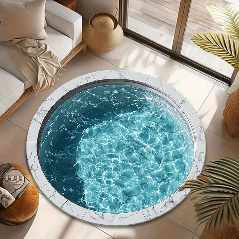 1Pc Round 59x59inch 150x150cm Floor Mat