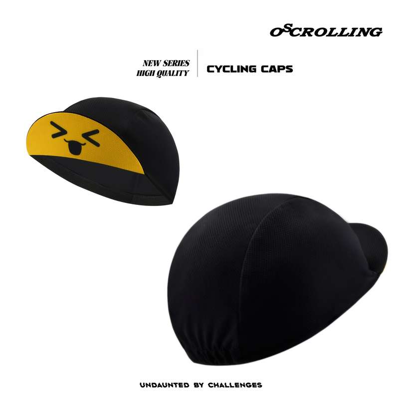 1pc Oscrolling Cycling Cap Breathable Quick-Dry Sports Hat with joyful Face Jack-O-Lantern Desi