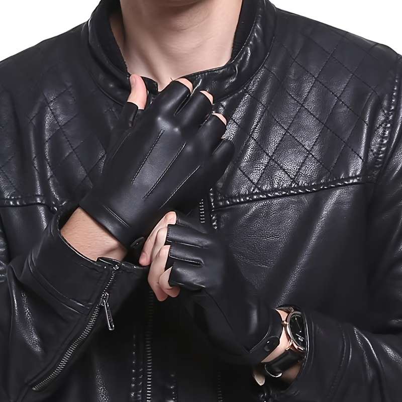 1 Pair Black Outdoor Sports Gloves