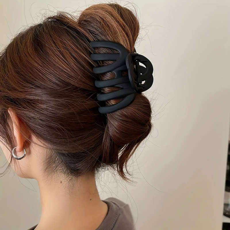 4 Large Matte Hair Claw Clips