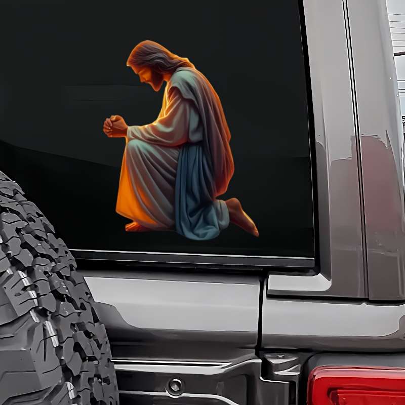 1pc   14.99cmx11.94cm Jesus Christian Themed Stickers