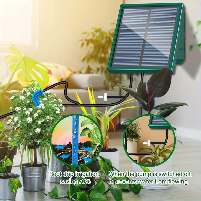 1Pc 1.1W Solar Drip Irrigation System Automatic Watering System