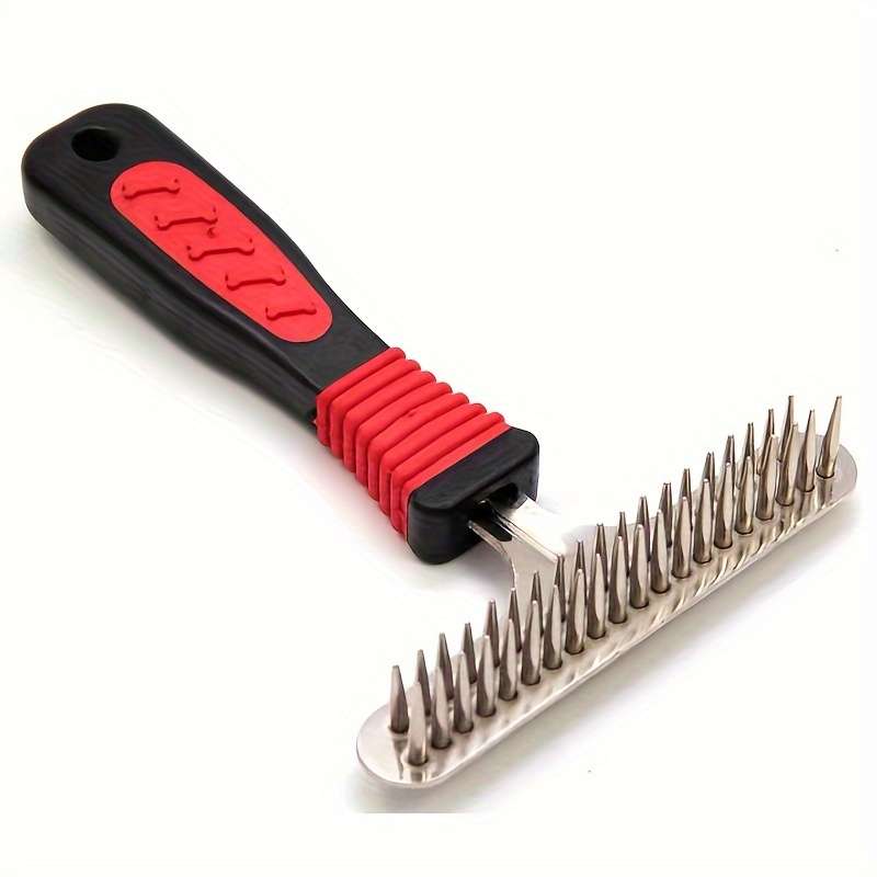 1pc Red And Black Pet Comb