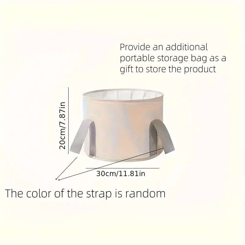 1pc Luxury Portable Foldable Foot Bath Tub Temperature-Controlled No Power Needed PEVA Material Odor