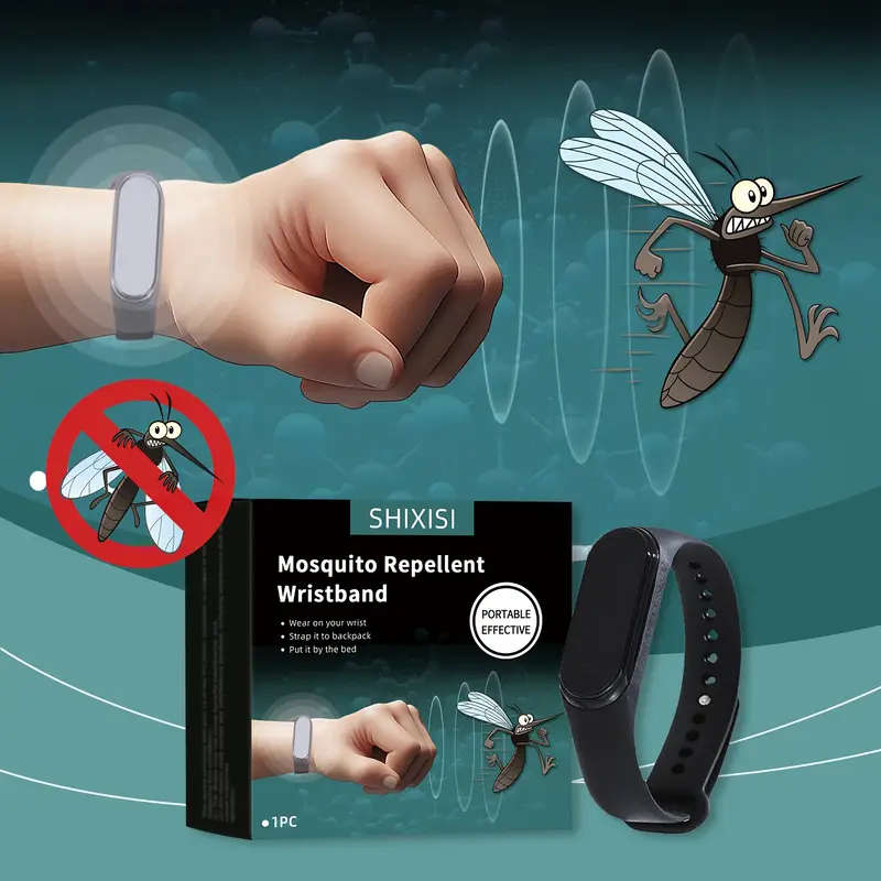 1pc Mosquito Repellent Wristband Stylish Versatile Chemical-Free Safe for All Skin Types Effective