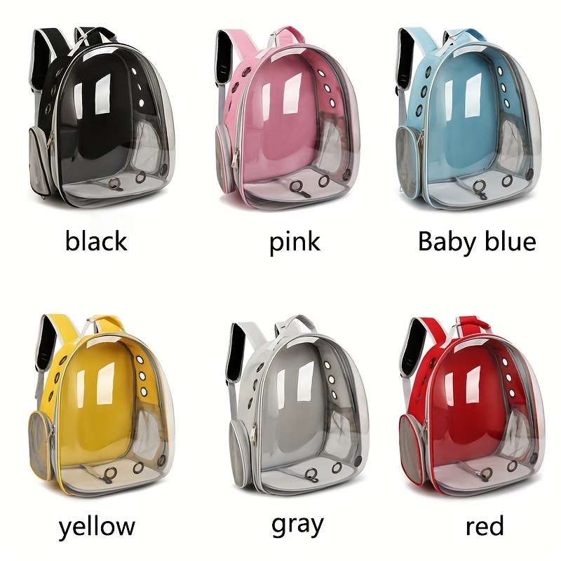 1pc One sizeStyle 9 hole breathable backpack grey Pet Bag