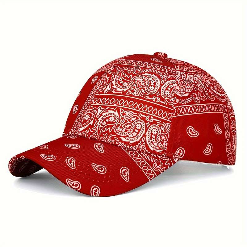 1pc Assorted Paisley Print Baseball Caps For Women Adjustable Sun Protection Sports Hats