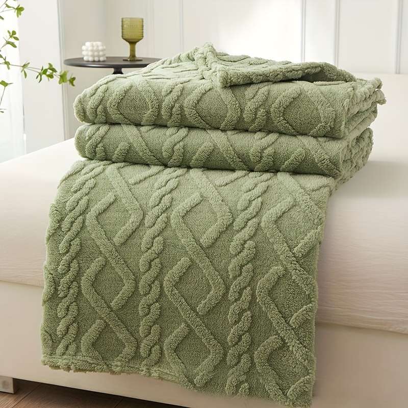1ps Blanket Color Light Violet size 200cmx230cm 78inx90in