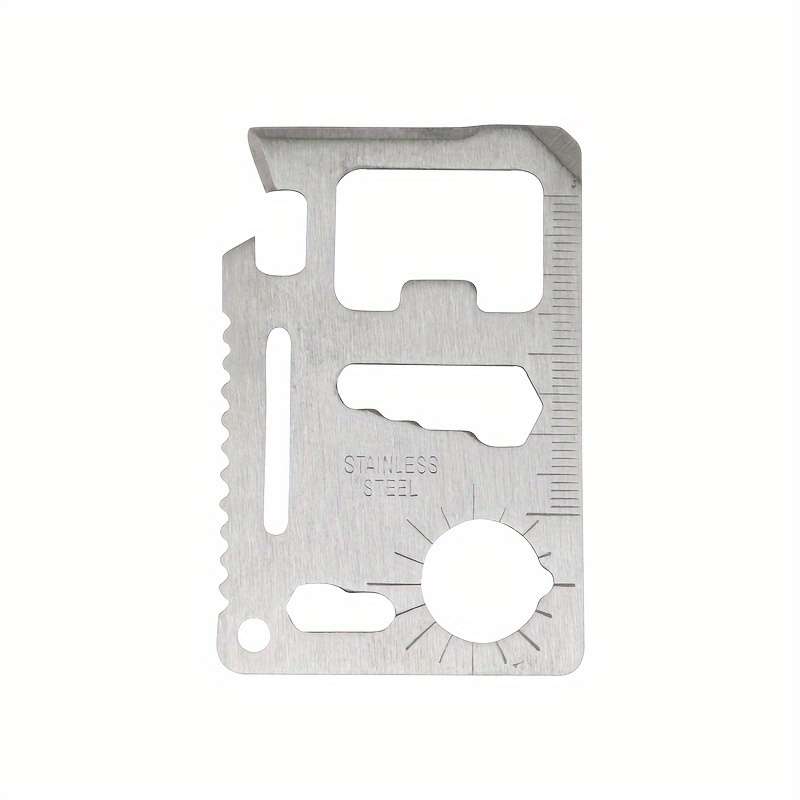 1pc Outdoor Portable Camping Multi-functional Card Stainless Steel Tool Card Knife