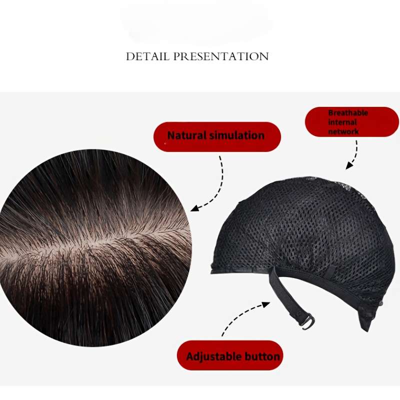 1Pc Natural Black 30.48cm Fashion Design Wig