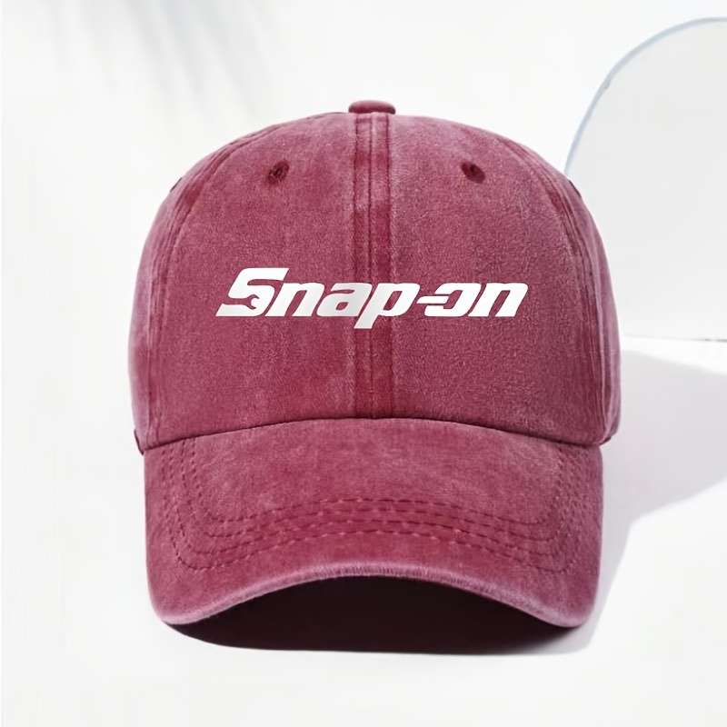 1pc Single Pack SNAP-ON Embroidered Baseball Cap 100% Viscose Fiber Hand Washable Casual Outdoor