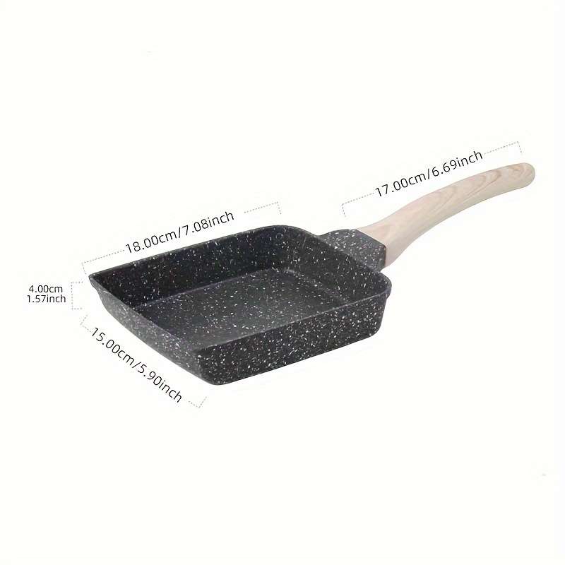 1pc Japanese-Style Tamagoyaki Omelette Pan Aluminum Non-Stick Frying Pan 5.9''x7.08'' Rectang