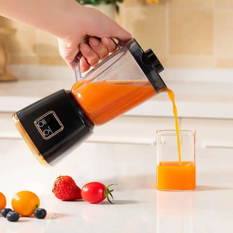 Portable Blender, Compact 7.4V Mini Juicer | Easy-Clean, Digital Display, Stainless Steel Blades,