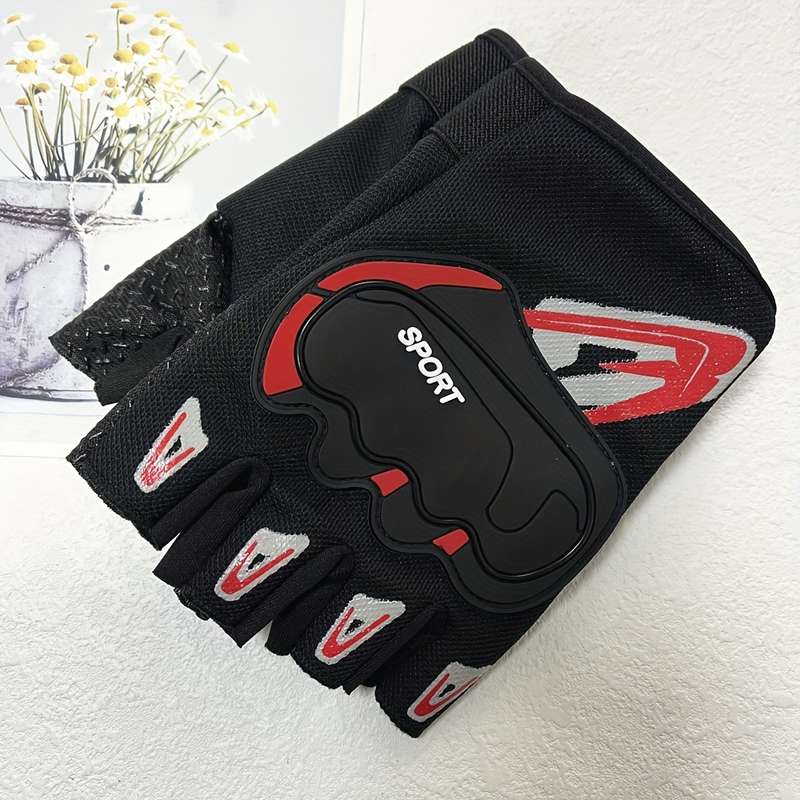 1 Pair Red One Size Outdoor Sports Gloves