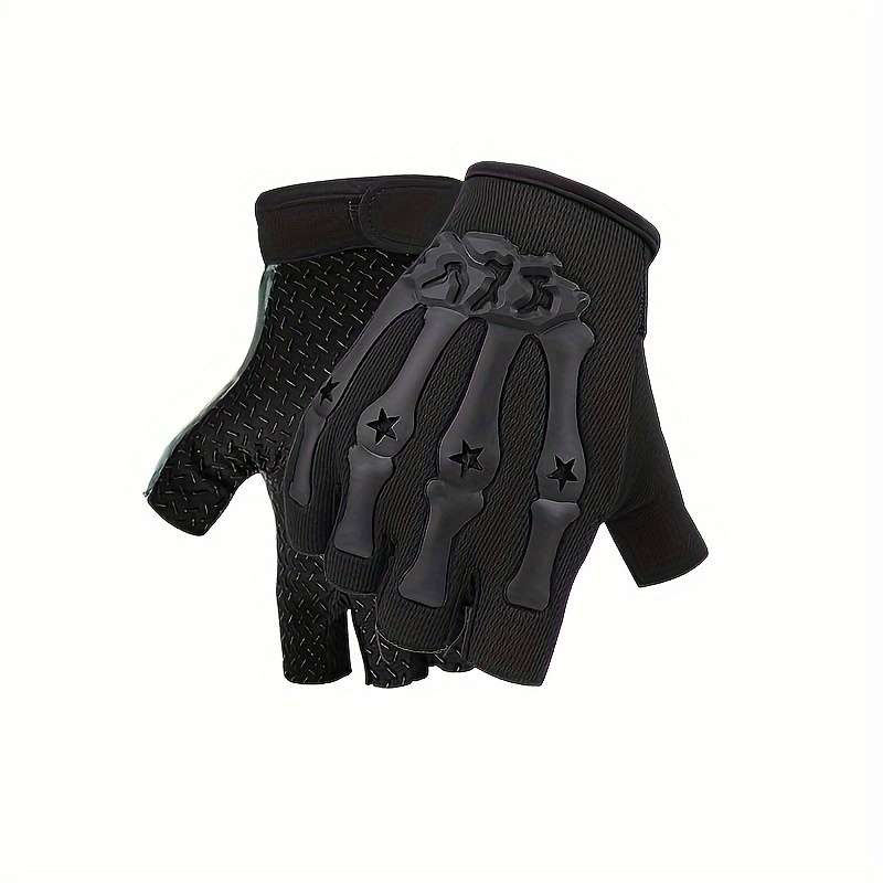 1 Pair Black One Size Fits All Outdoor Sports Gloves