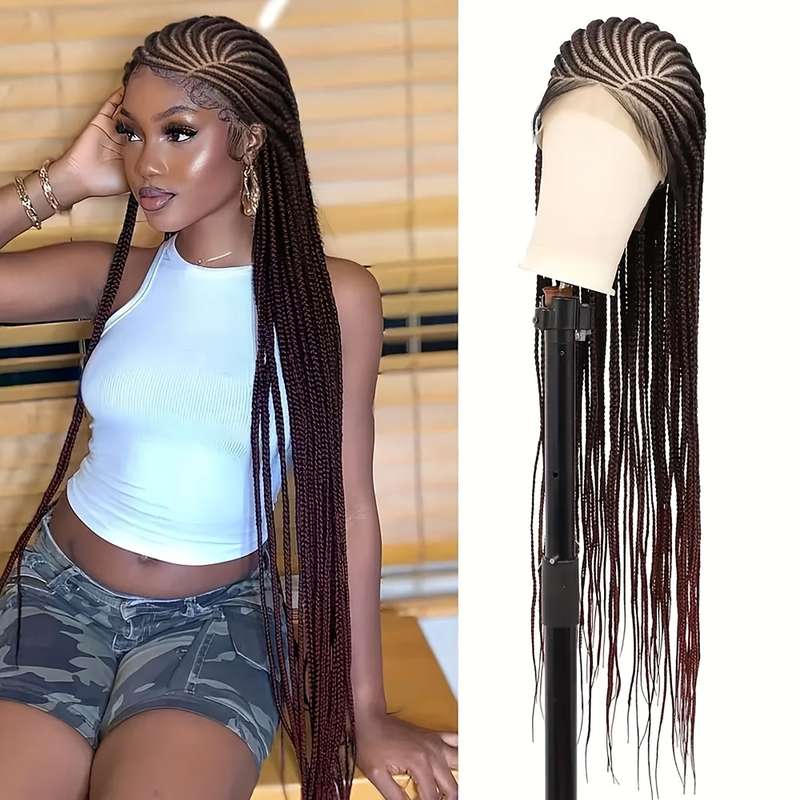 1Pc Black 86.36cm Fashion Design Wig