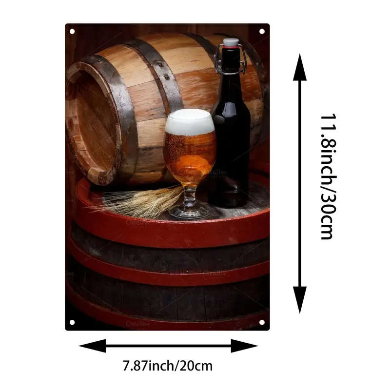1pc Beer scene Retro Aluminum Metal Tin Sign Poster With Artworks Restaurant Pub Cafe Shop Aluminum