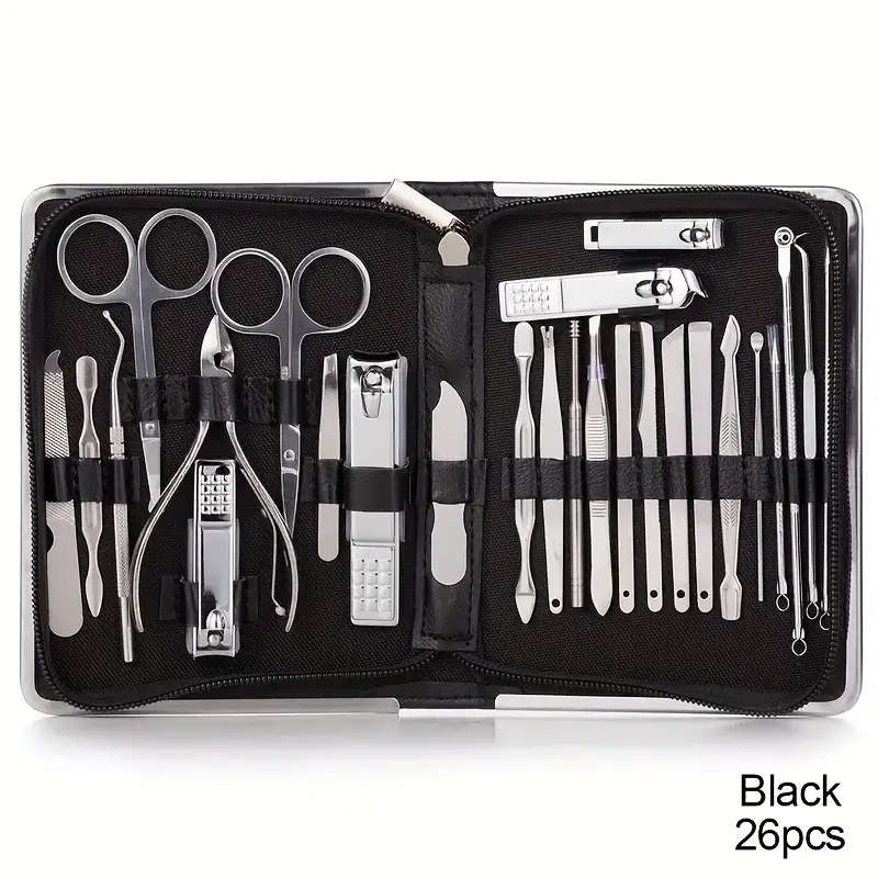 26pcs Nail Clipper Kit with Nail Clipper Ear Spoon Nail Files for Men And Women Toe Nail