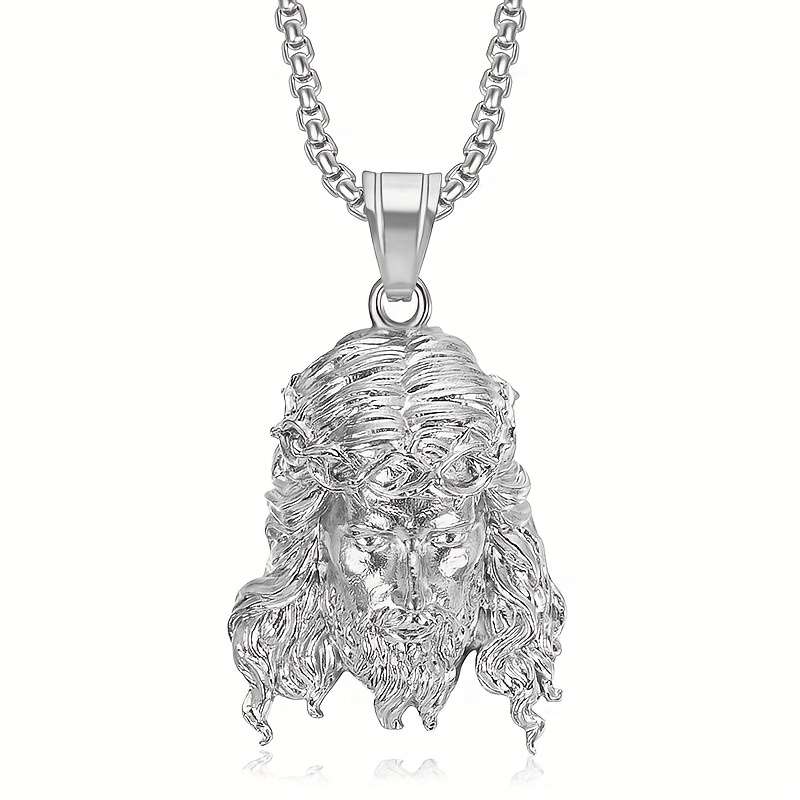1 Piece Golden Jesus Theme Pendant