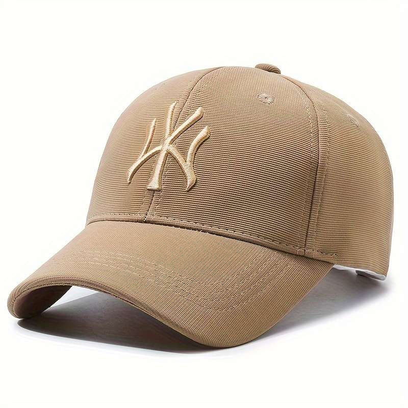 1pc Cotton Baseball Cap with Embroidered Logo Adjustable Sun Protection Hat for All Seasons H