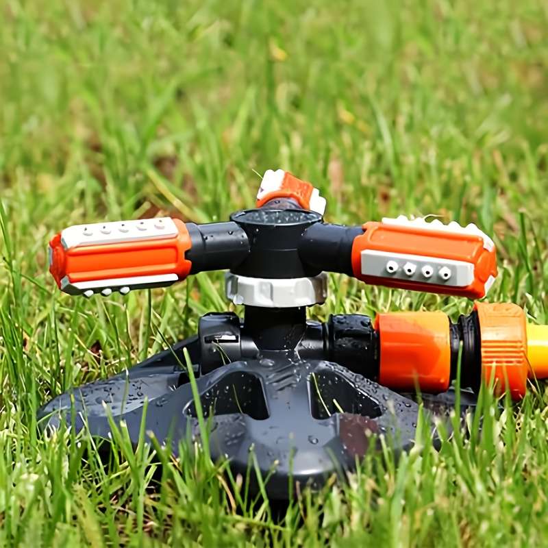 1Pc 360 Degree Automatic Rotating Triple Spigot Sprinkler Nozzle