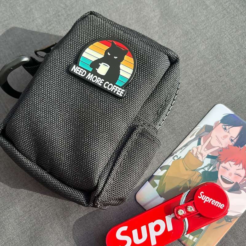 1pc Original Canvas Storage Bag Coin Purse Card Holder Belt Bag Mini Hanging Pouch for Running