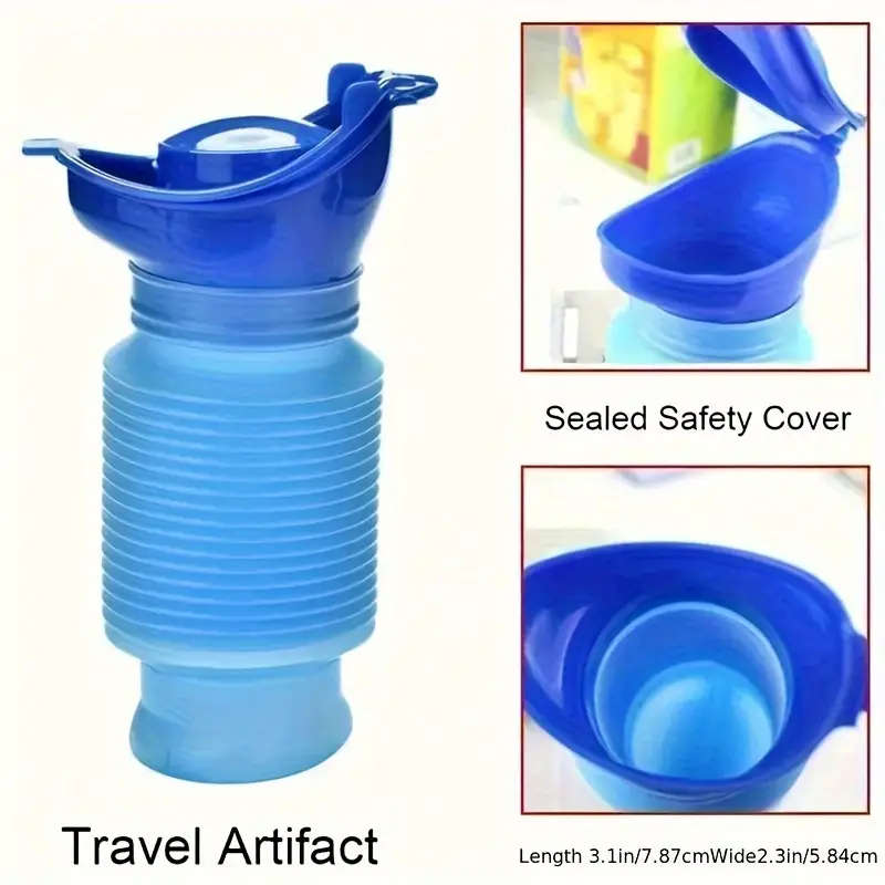 1pc Portable Collapsible Silicone Urinal Reusable Outdoor Emergency Pee Bottle for Men Women Kids
