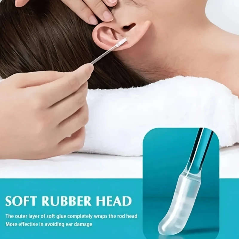 24pcs/box small/large disposable sticky ear swab, sticky ear cleaner, soft silicone earwax removal t