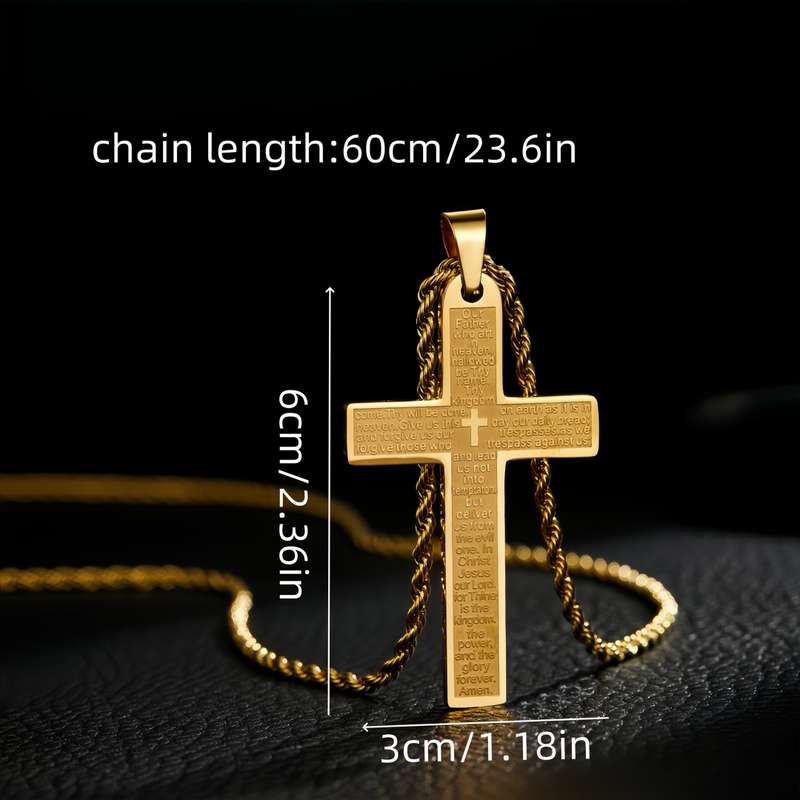 1 Piece Golden Jesus Theme Pendant