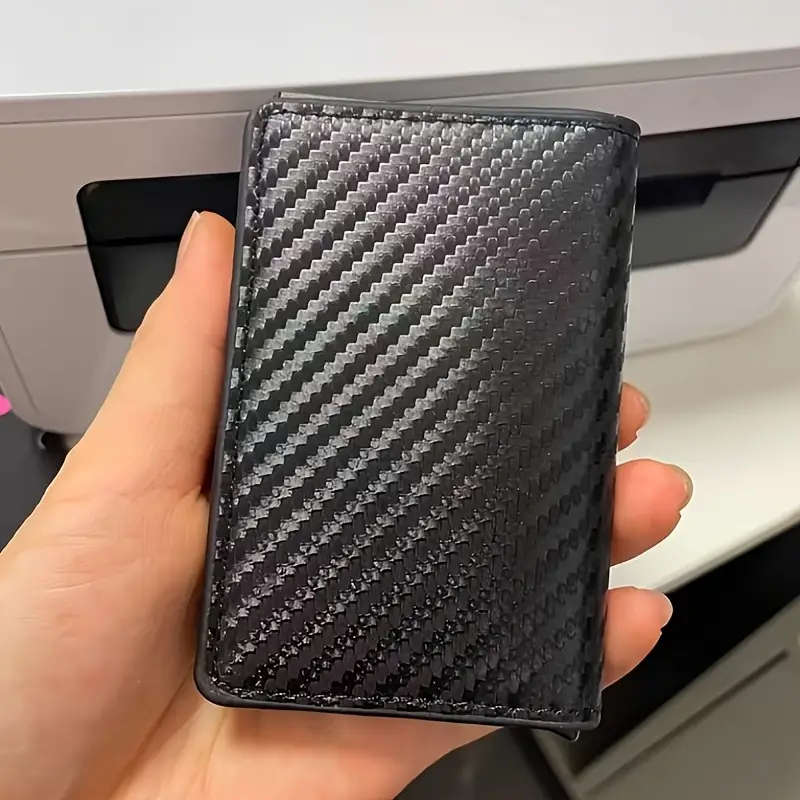 Men's Anti-Theft Anti-Magnetic Carbon Fiber Aluminum Alloy Card Holder