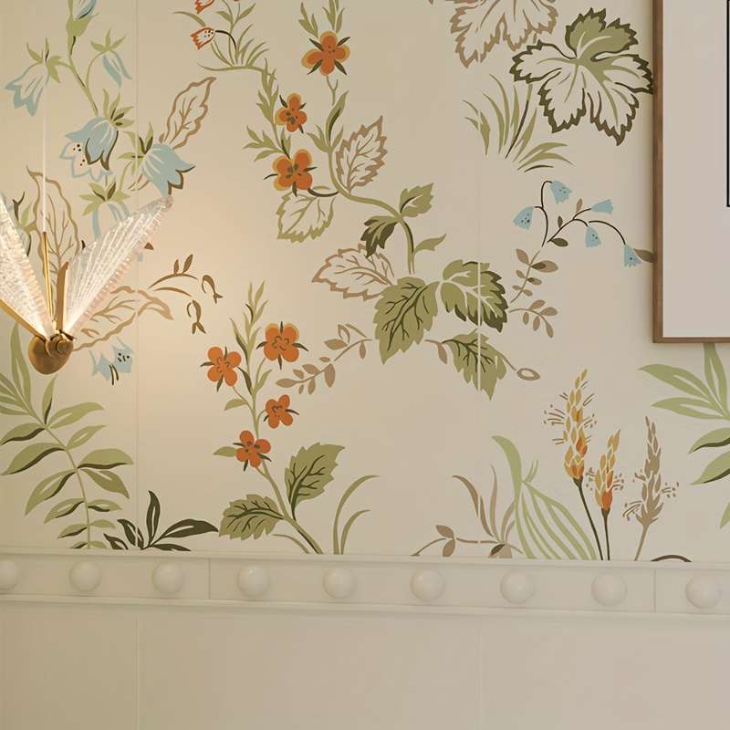 1PC Wall StickersColorH2 Warm Color Flower language44cm WideX2.5m Long