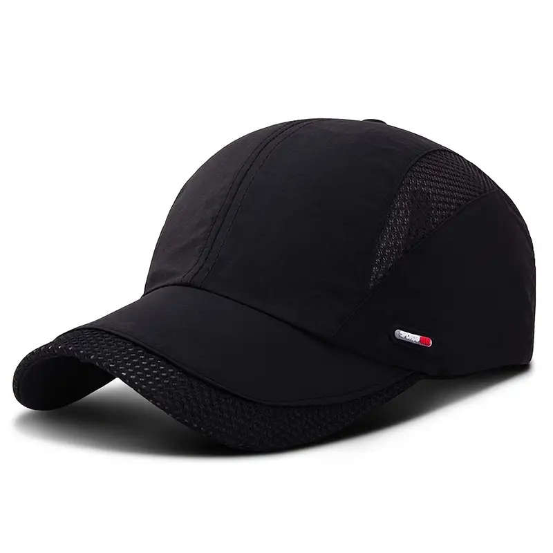 1pc Quick-Dry Baseball Cap Adjustable Moisture-Wicking Sun Hat for Outdoor Sports All Seasons