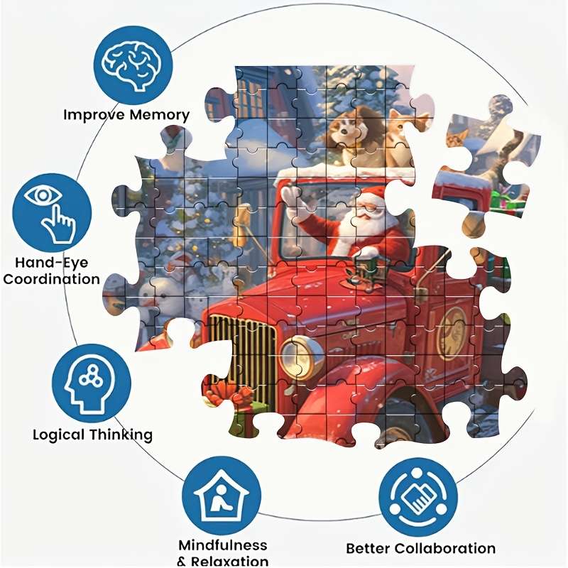 1000pcs Jigsaw Puzzle 50x70cm Premium Thick Durable Paper Mixed Color Cuboid Sh
