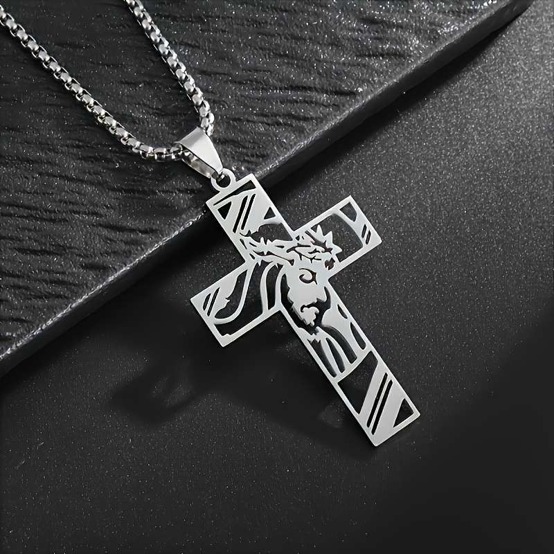 1 Piece Silvery Jesus Theme Pendant