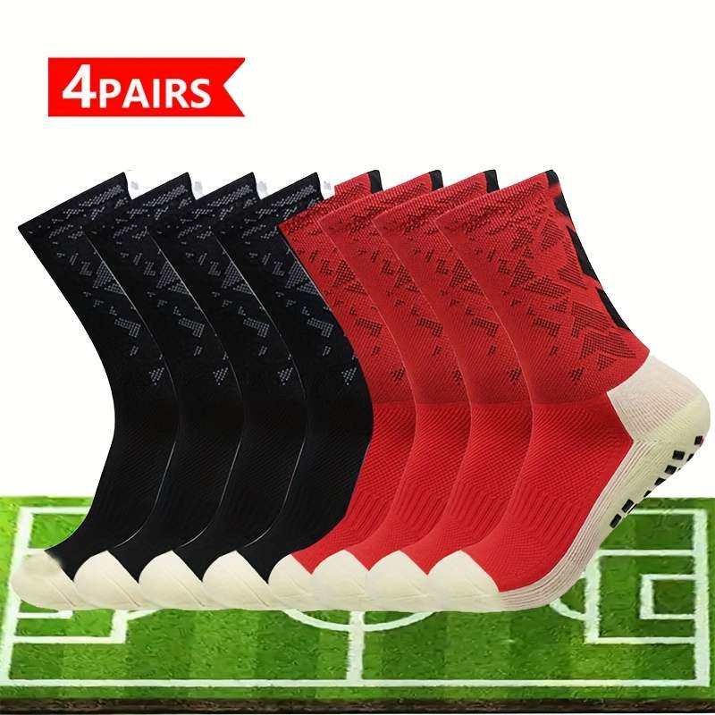 4 Pairs White Blue One Size High Elastic Socks