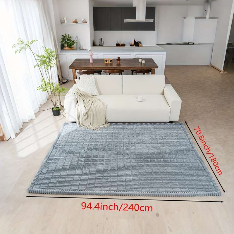 1Pc Grey 180x240cm 70.8x94.4inch Floor Mat