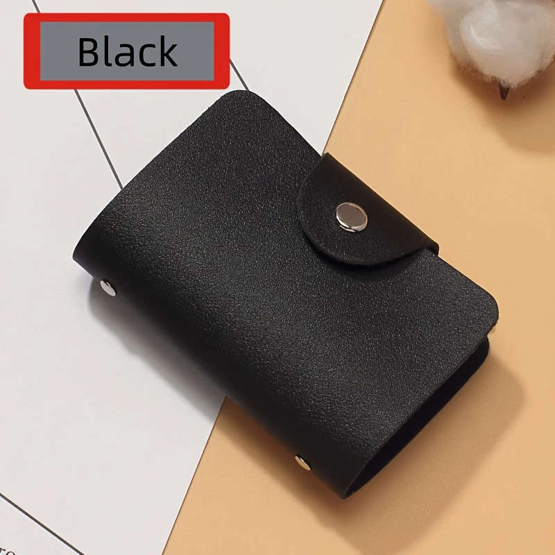 Waterproof Double-Layer Cowhide Business Card Holder Wallet