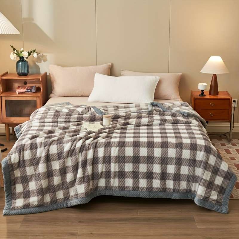 1ps Blanket Color Large Square Blue size 120.14cmx200.15cm