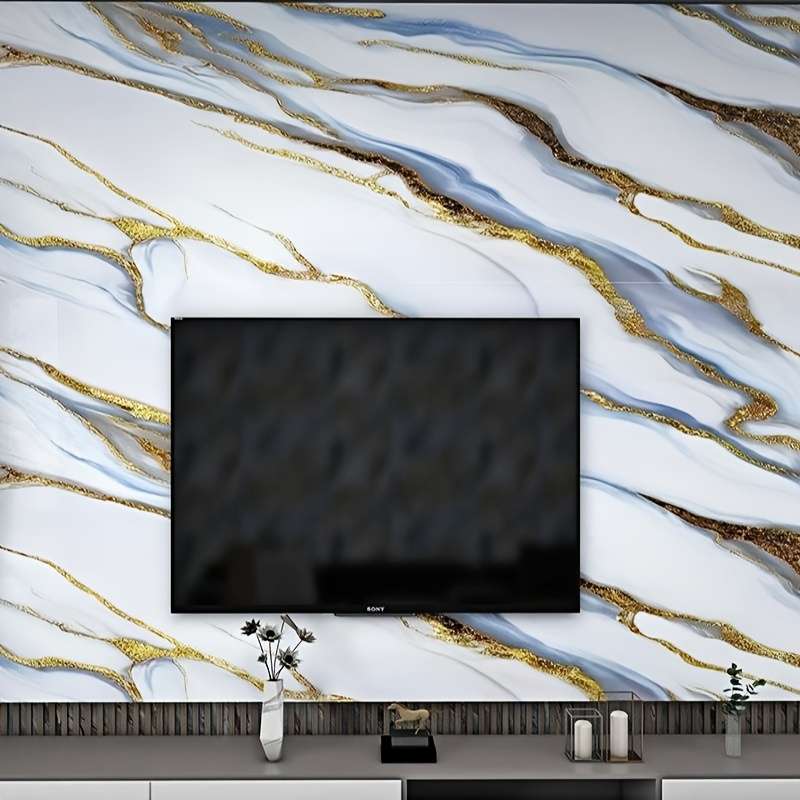 1PC Wall StickersGilded Black And White200cmX40cm  78.74inX15.74in