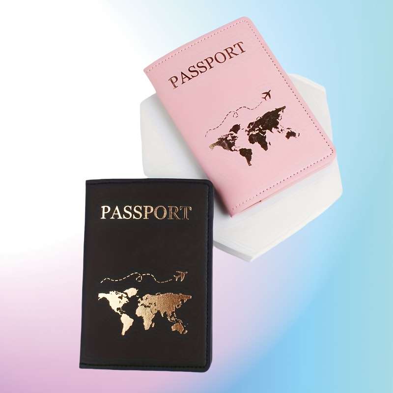 1pc Luxury Travel Passport Holder and Card Protector Slim Portable Wallet for ID and Credit Cards