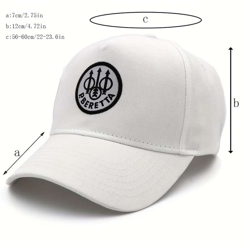 1pc Black Barrett Embroidered Baseball Cap Adjustable Fit Textured Fabric Unique Logo Design C