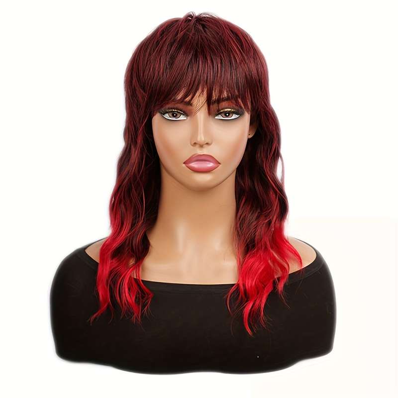 1Pc From Burgundy To Red 40.64cm Fashion Design Wig