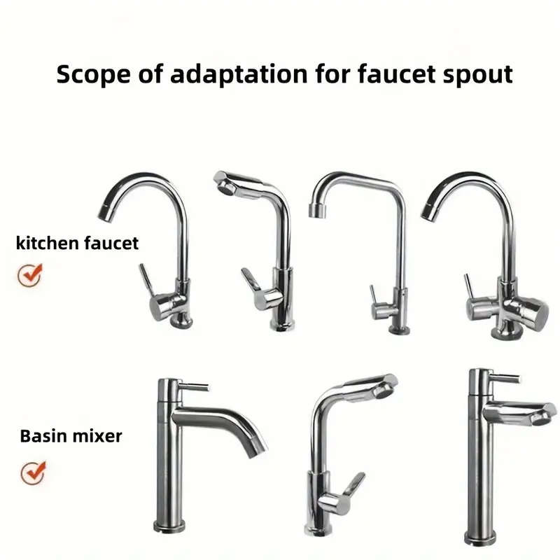 1pc 360° Rotating Kitchen Faucet Water Filter Anti-Splash Sprayer